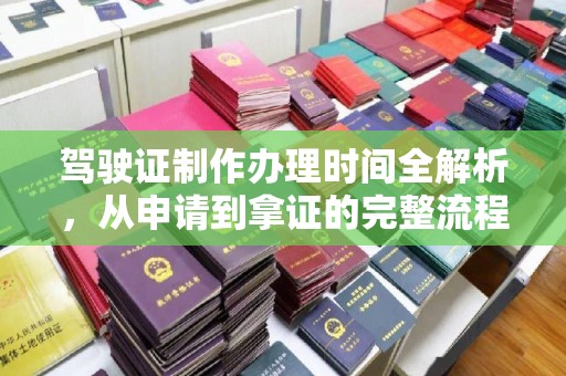 双溪驾驶证制作办理时间全解析，从申请到拿证的完整流程