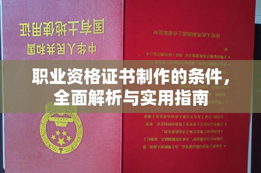 双溪职业资格证书制作的条件，全面解析与实用指南