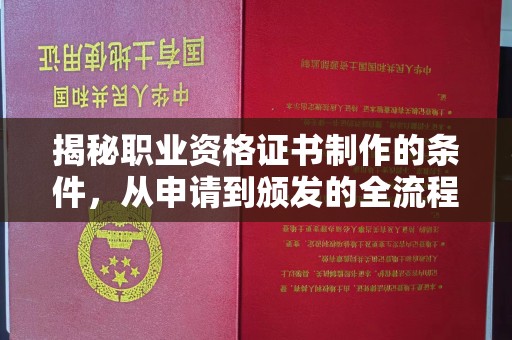 双溪揭秘职业资格证书制作的条件，从申请到颁发的全流程解析