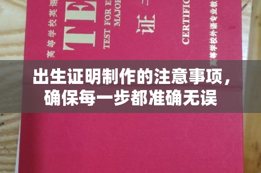 双溪出生证明制作的注意事项，确保每一步都准确无误