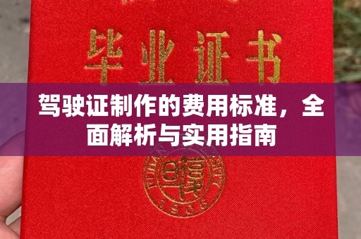 双溪驾驶证制作的费用标准，全面解析与实用指南