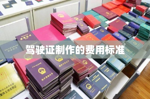 双溪驾驶证制作的费用标准