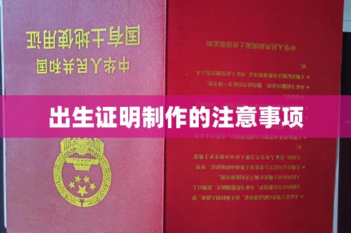 双溪出生证明制作的注意事项