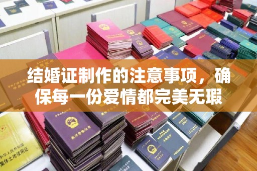 双溪结婚证制作的注意事项，确保每一份爱情都完美无瑕