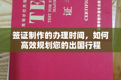 双溪签证制作的办理时间，如何高效规划您的出国行程
