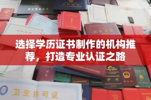 双溪选择学历证书制作的机构推荐，打造专业认证之路